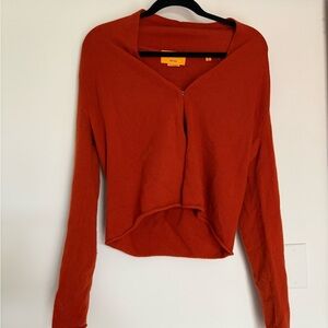 Women's Orange Long Sleeve Top